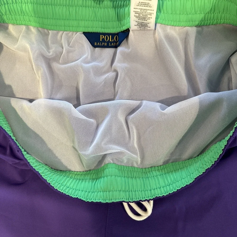 Polo Ralph Lauren Classic Swim‎ Trunks Size LT Purple Lined New NWT